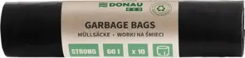 Qese mbeturinash Donau ECO, 60L, 10 copë, të zeza