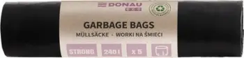 Qese mbeturinash Donau ECO, 240L, set 5 copë, LDPE, të zeza