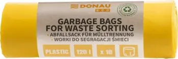Qese plehrash Donau ECO, 120L, 10 copë, të verdha