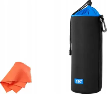 Qese neopreni për lente JJC NLP-28 XX-Large, për lente telefoto 3.9" x 28 cm, e zezë e kaltër
