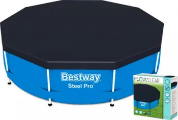 Mbulesë pishine Bestway Flowclear 58036, diametër 305 cm, e zezë