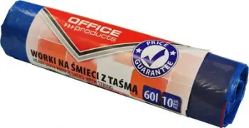 Qese mbeturinash Office Products Premium, 60L, 10 copë, blu