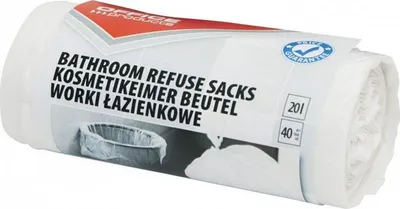 Qese mbeturinash Office Products, 20L, HDPE, të bardha - 1
