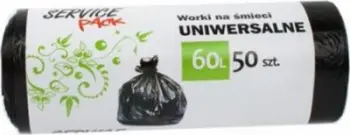 Qese mbeturinash Service Pack Universal Strong, 60L, 50 copë, të zeza