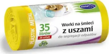 Qese mbeturinash Staples, 35L, 20 copë, e verdhë