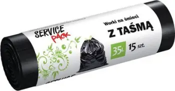 Qese mbeturinash Servis Pack Strong, 35L, 15 copë, të zeza