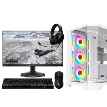 BT Bundle 4 – RTX 5070 12GB GDDR7 White, Ryzen 7 9800X3D, 32GB DDR5, 1TB NVMe + Alienware 500Hz & Premium Gear