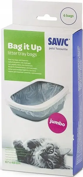 Qese mbrojtëse për tualet maceje Savic Bag it Up, set