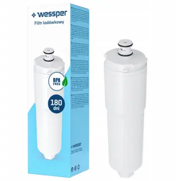 Filtër uji frigoriferi Wessper WES405, për Bosch Whirlpool 3M, i bardhë