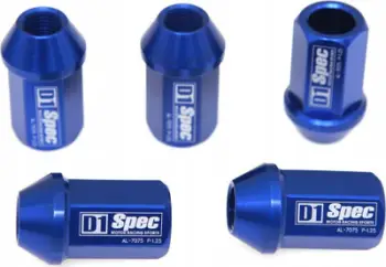 Bulona rrote D1Spec Alu, 12x1.25, set 20 copë, blu