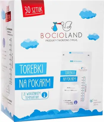 Qese ngrirëse për qumësht Bocioland Milk Food, 200ml, set 30 copë, transparente