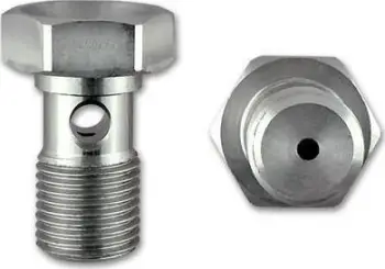 Bulon banzho HEL me restriktor turbo, 7/16" x 24, për Garrett GT Series, metalik