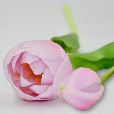 Buqetë lulesh artificiale Saska Garden, 5 tulipanë peony, 39cm, rozë - 6