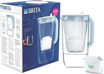 Filtruese tavoline uji BRITA Glass Model One, 2.5L, me 2 fishekë Maxtra Pro, e bardhë