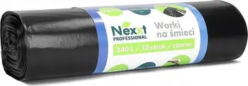 Qese plehrash Nexxt Professional, 240L, LDPE, 10 copë, të zeza