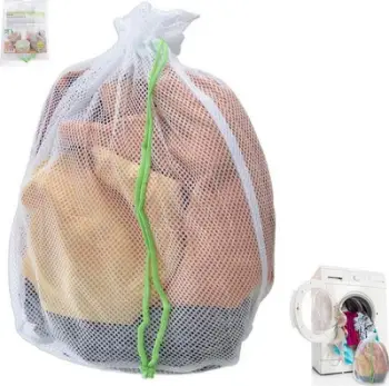 Qese rrjete për larje Orion Mesh, cilindrike, poliester, e bardhë