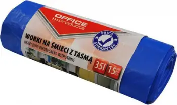 Qese plehrash Office Products, 35L, 15 copë, blu