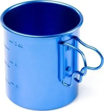 Filxhan kampingu GSI Outdoors Bugaboo Cup, 414 ml, alumin i anodizuar, blu