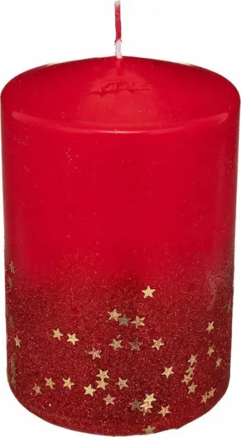 Qiri dekorativ Atmosphera Christmas Candle, 90 g, pa aromë, e kuqe