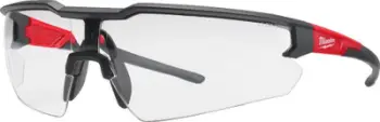 Syze mbrojtëse Milwaukee Enhanced, anti gërvishtje, kundër mjegullimit, kornizë e zezë xham transparent