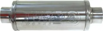 Qetësues sportiv qendror TurboWorks, 2.5", 300mm, çelik inox argjendtë