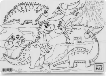Mbulesë tavoline për ngjyrosje Dino Strigo Pilot, e fshirshme, 25x35 cm, shumëngjyrëshe