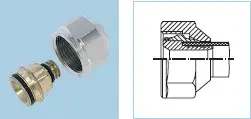 Fiting reduktues bronzi VESTOL Complete 1" x 20x2.25, për ujë dhe ngrohje