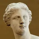 Bust dekorativ mermeri klasik, skulpturë, e bardhë