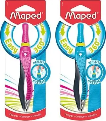 Busullë gjeometrike Maped KidZ Agility 360, trup plastik, për fëmijë, shumëngjyrëshe