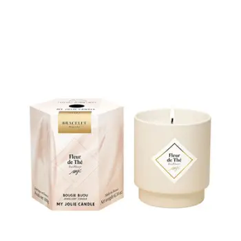 Qiri i parfumosur My Jolie Candle Tea Flower, me byzylyk suprizë i artë, 180g