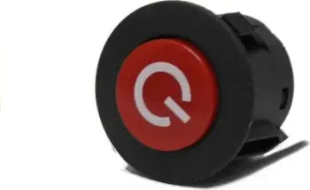 Buton On Off Lean për makinë lodër me bateri, 26mm, i zi