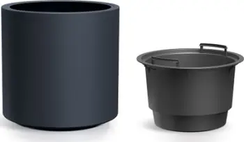 Mbulesë vazo HEOS Plastic D47x45cm, set 2 në 1, antracit
