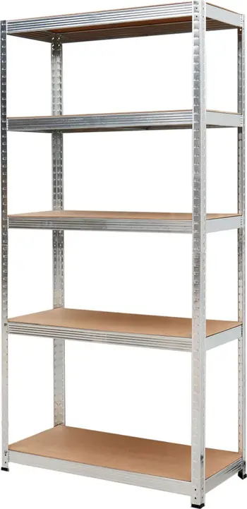 Raft metalik Awtools 5 kate, 180x90x40 cm, kapacitet 100 kg, gri