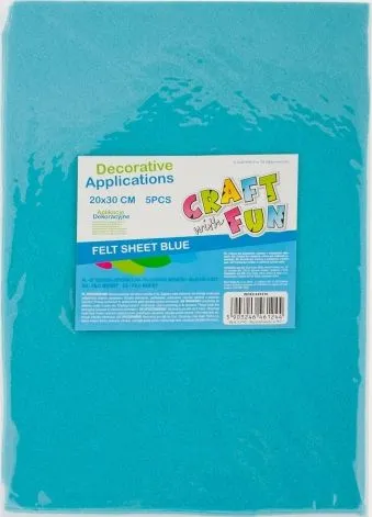 Fletë dekoruese Craft with Fun, 5 copë, të kaltra - 1
