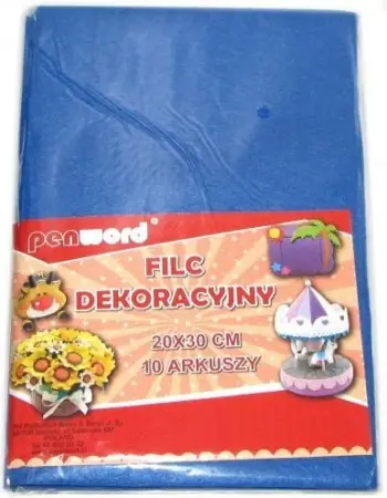 Fletë dekorative fetre Penword, 20x30 cm, set 10 copë, blu