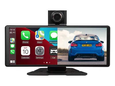 Radio makine multimediale Android Auto CarPlay, ekran me prekje, kamerë pasme, e zezë - 2