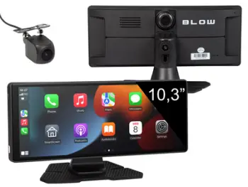 Radio makine multimediale Android Auto CarPlay, ekran me prekje, kamerë pasme, e zezë