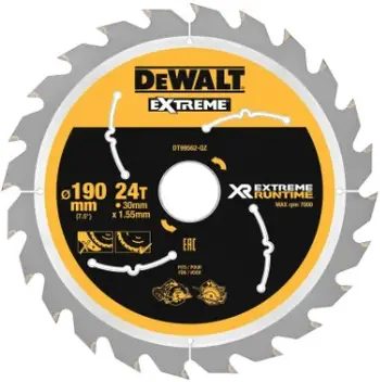 Fletë sharrë rrethore Dewalt DT99562-QZ, 190mm, 24 dhëmbë, metalike