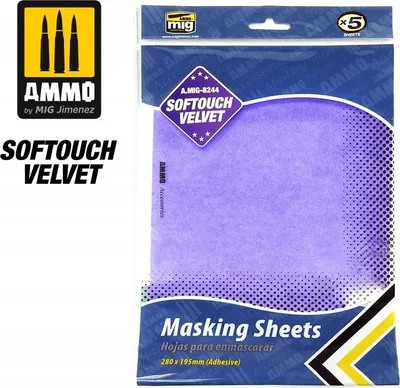 Fletë maskuese Ammo Mig 8244 Softouch Velvet, 280x195mm, set 5 copë - 1