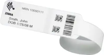 Byzylyk identifikues Zebra Z-Band Direct Neonatal, i butë, i bardhë