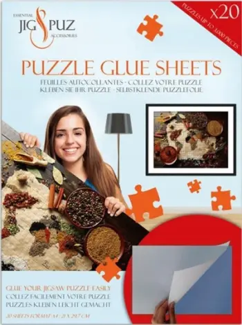 Fletë ngjitëse për puzzle Ravensburger Puzzle Glue Sheets, deri 3000 pjesë, transparente