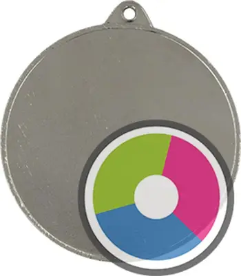 Medalje metalike e rrumbullakët, për gravurë, ngjyrë argjendi
