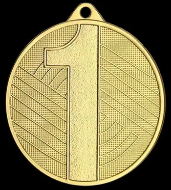 Medalje sportive MMC Gold MMC4503, 45mm, me numër, e artë