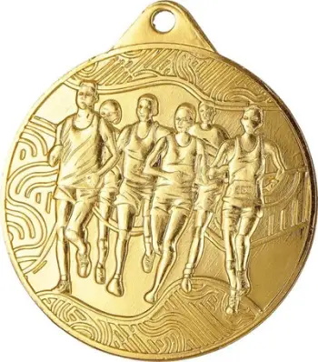 Medalje sportive Victoria Sport Running, 50mm, çelik, ngjyrë ari