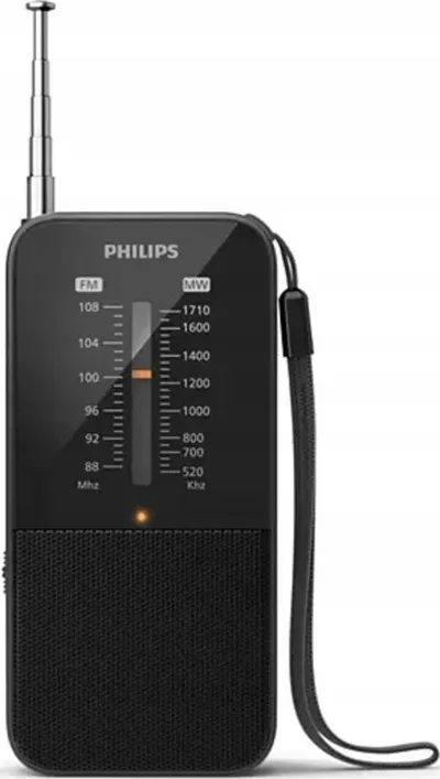 Radio portative Philips TAR1509, FM AM, me kufje, e zezë - 1