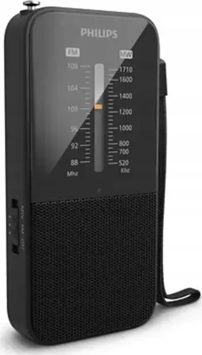 Radio portative Philips TAR1509, FM AM, me kufje, e zezë - 2