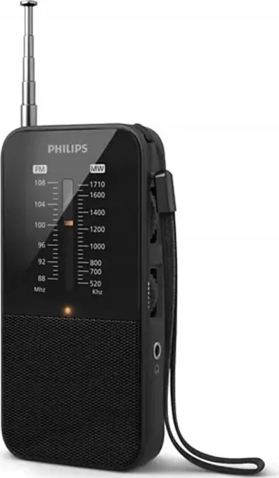 Radio portative Philips TAR1509, FM AM, me kufje, e zezë - 3