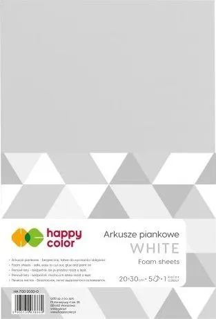 Fletë shkumë Gdd Happy Color, A4, 5 fletë, e bardhë - 1