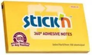 Fletëngjitëse Stickn Notes, 76 x 127 mm, 100 fletë, shumëngjyrëshe