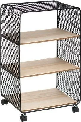 Raft lëvizës 5five Trolley Shelf, 3 ndarje, me rrota, i zi - 1